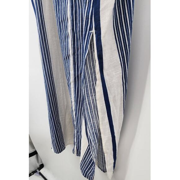 New NWT H & M Cotton Long Midi Casual Dress Size XXL Striped Summer Vacation - Picture 11 of 12